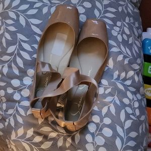 Jessica Simpson Ballet Flats 7 ½ Mandalay Natural Sleek Leather